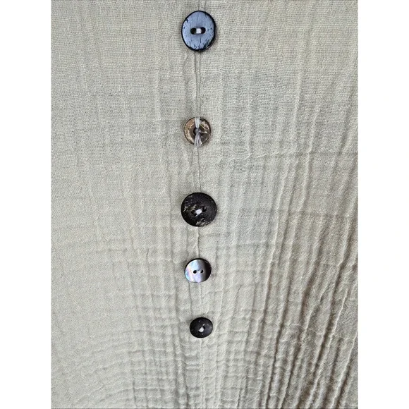 NWT Shannon Passero Tan Round Neck Dolman Sleeve Tunic #0944 Size MED / LARGE - Picture 3 of 4